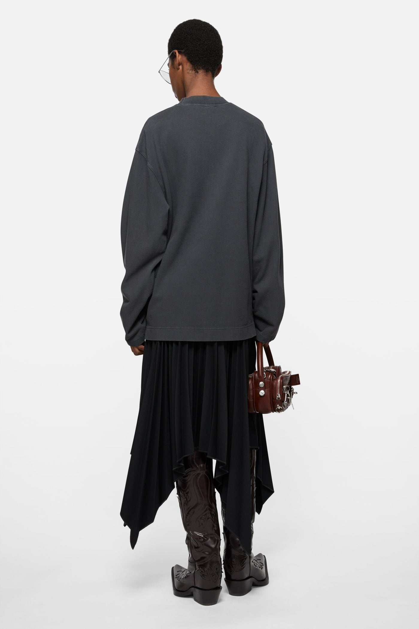 Acne Studios Embroidered logo t-shirt [Faded black]