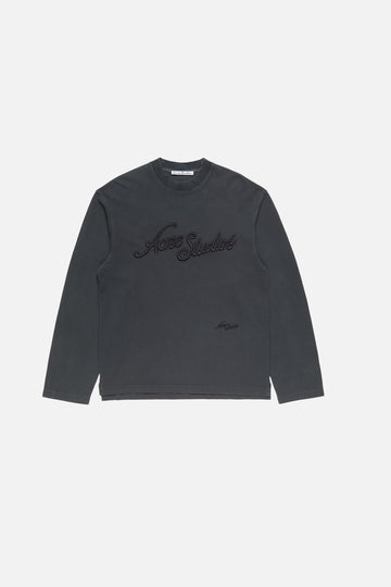 Acne Studios Embroidered logo t-shirt [Faded black]