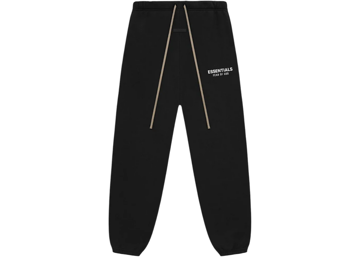 Fear Of God Essentials Sweatpants Fleece Black White 24FW